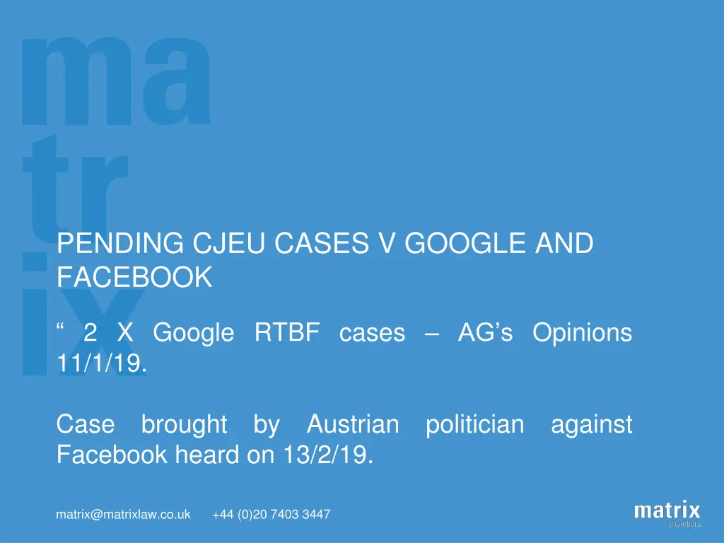 pending cjeu cases v google and facebook