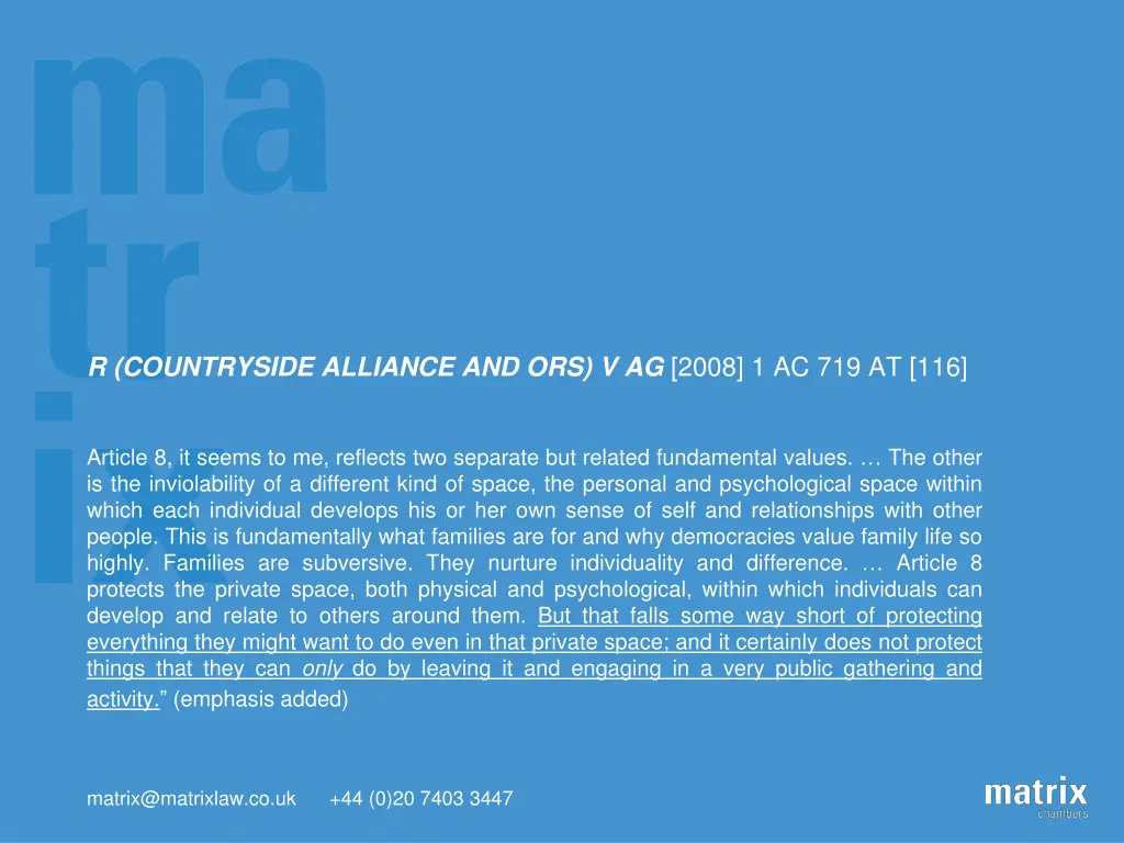 r countryside alliance and ors v ag 2008