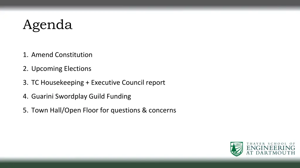 agenda