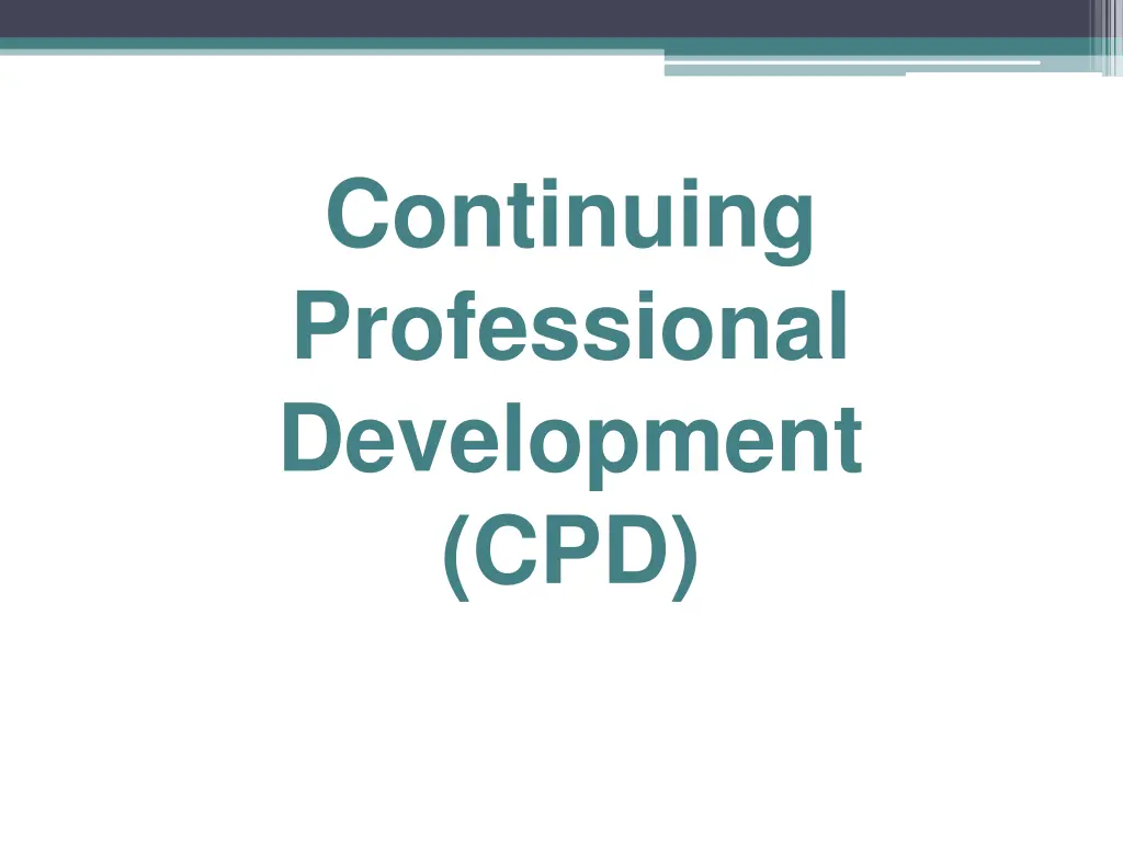 continuing professional development cpd