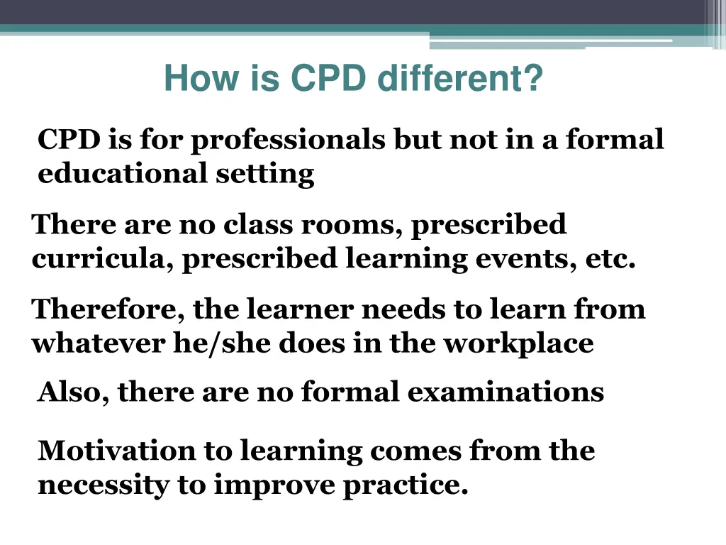how is cpd different