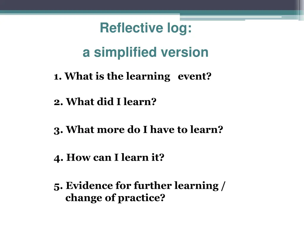reflective log