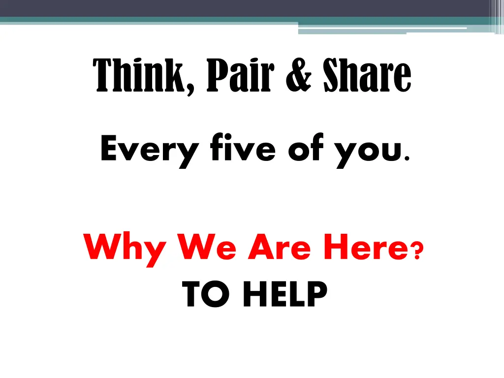 think pair share