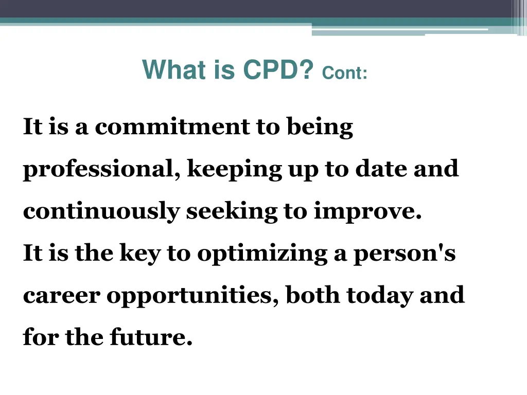 what is cpd cont