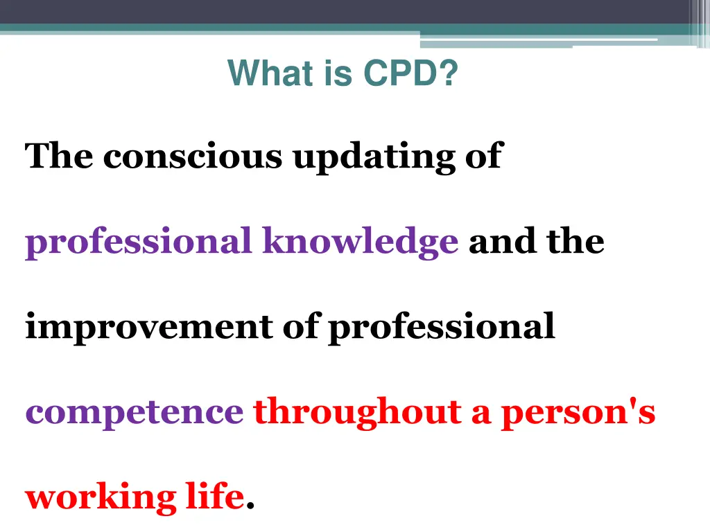 what is cpd