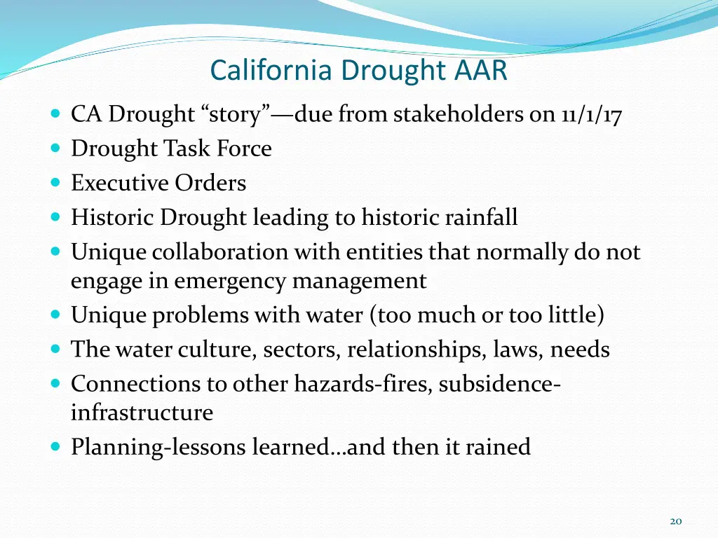 california drought aar