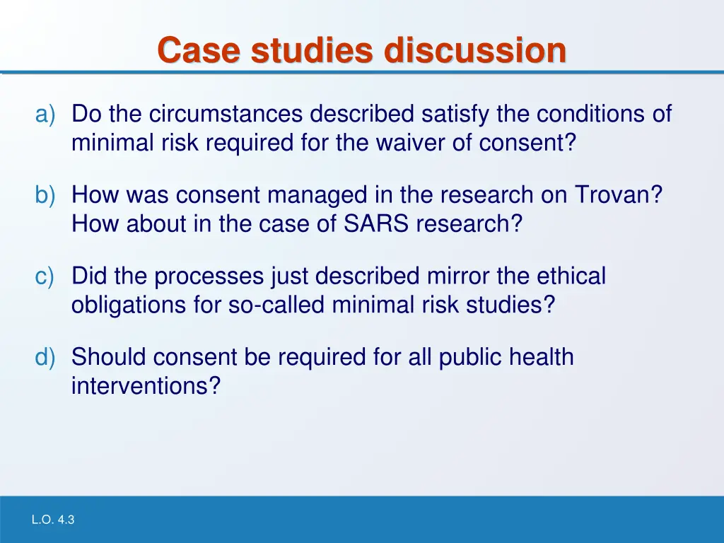 case studies discussion