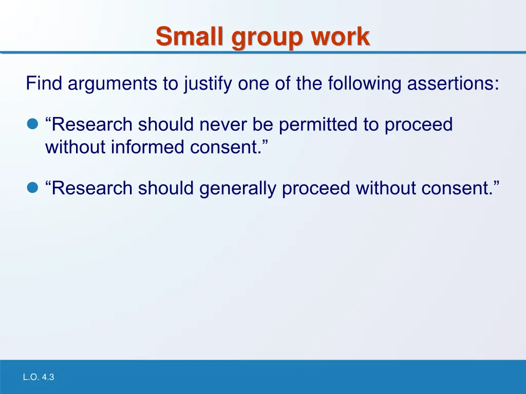 small group work