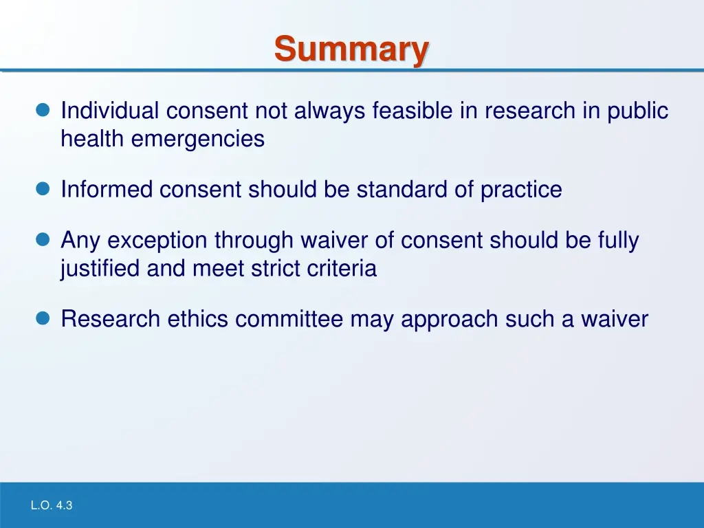 summary