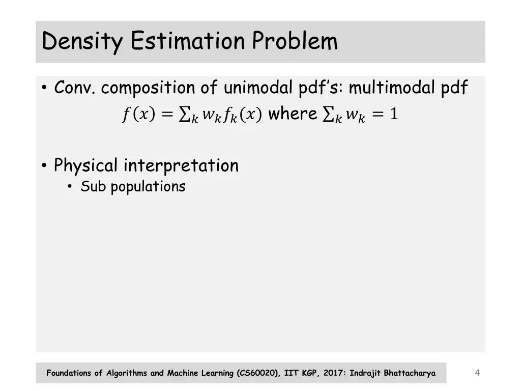 density estimation problem 2