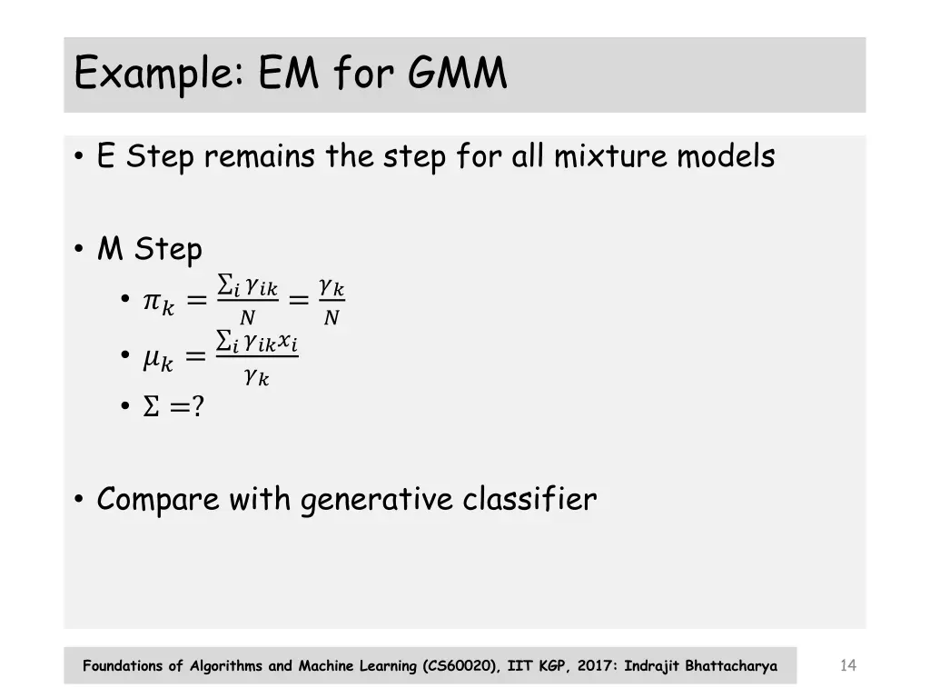 example em for gmm