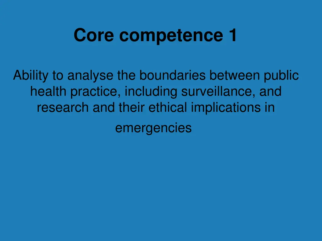 core competence 1