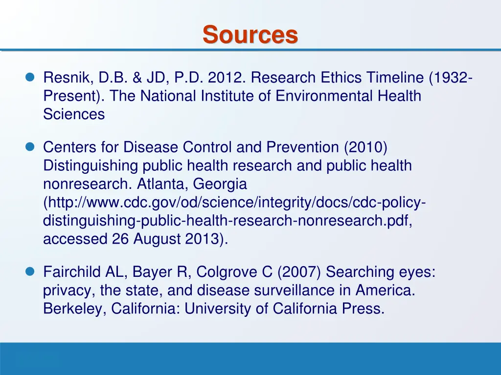 sources