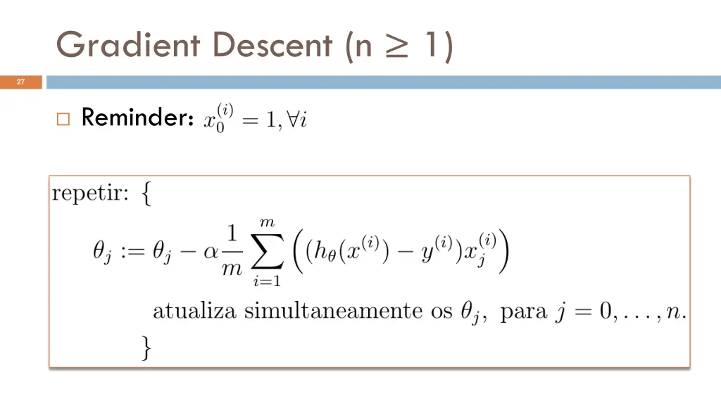 gradient descent n 1 1
