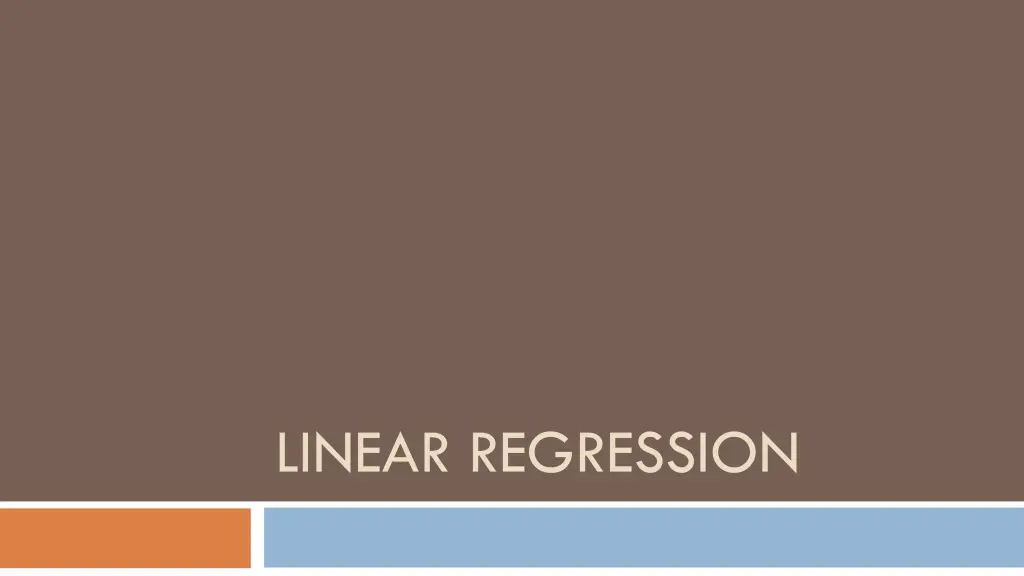 linear regression