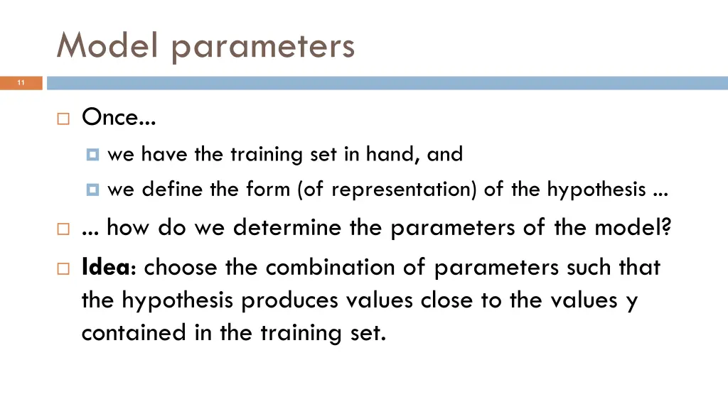model parameters