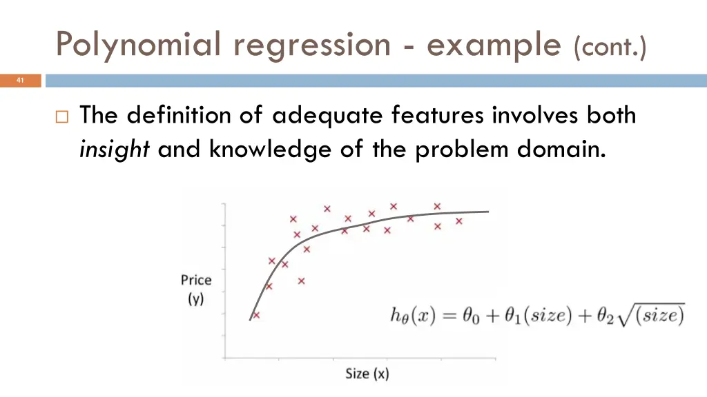 polynomial regression example cont 1