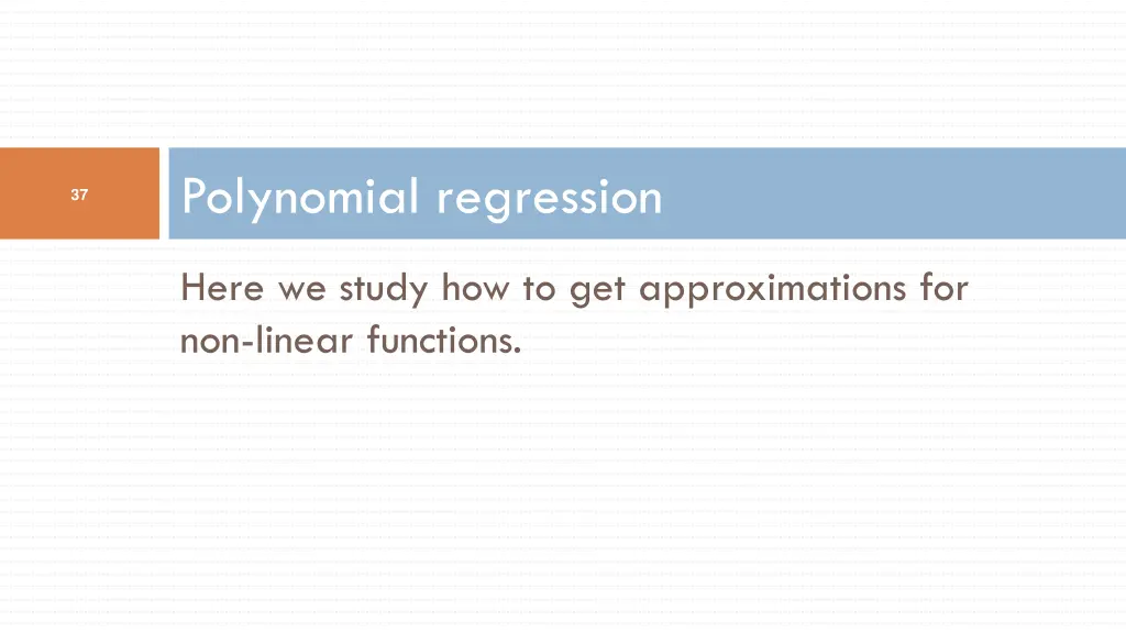 polynomial regression
