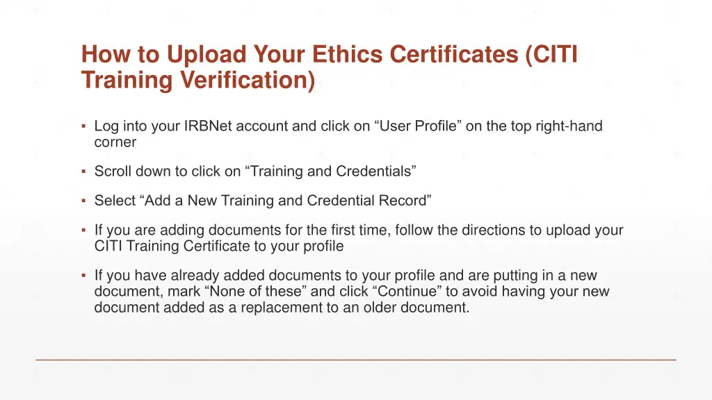how to upload your ethics certificates citi
