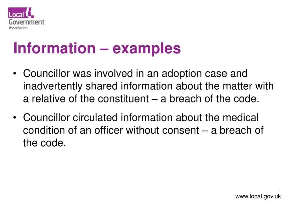 information examples