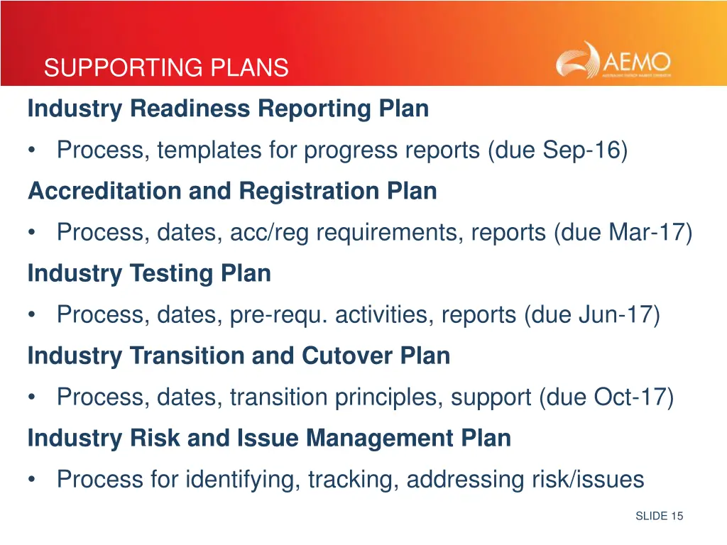 supporting plans