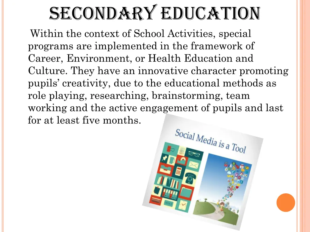 secondary education within the context of school