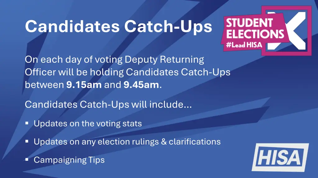 candidates catch ups