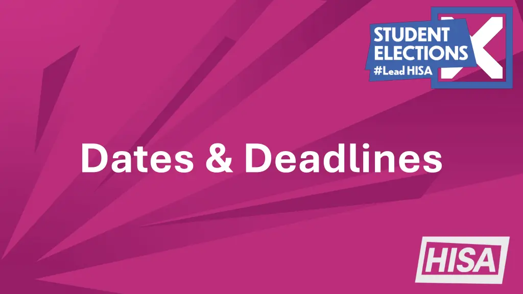 dates deadlines