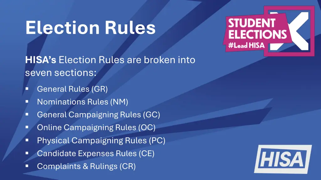 election rules 1