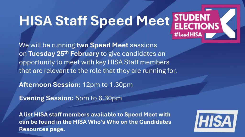 hisa staff speed meet