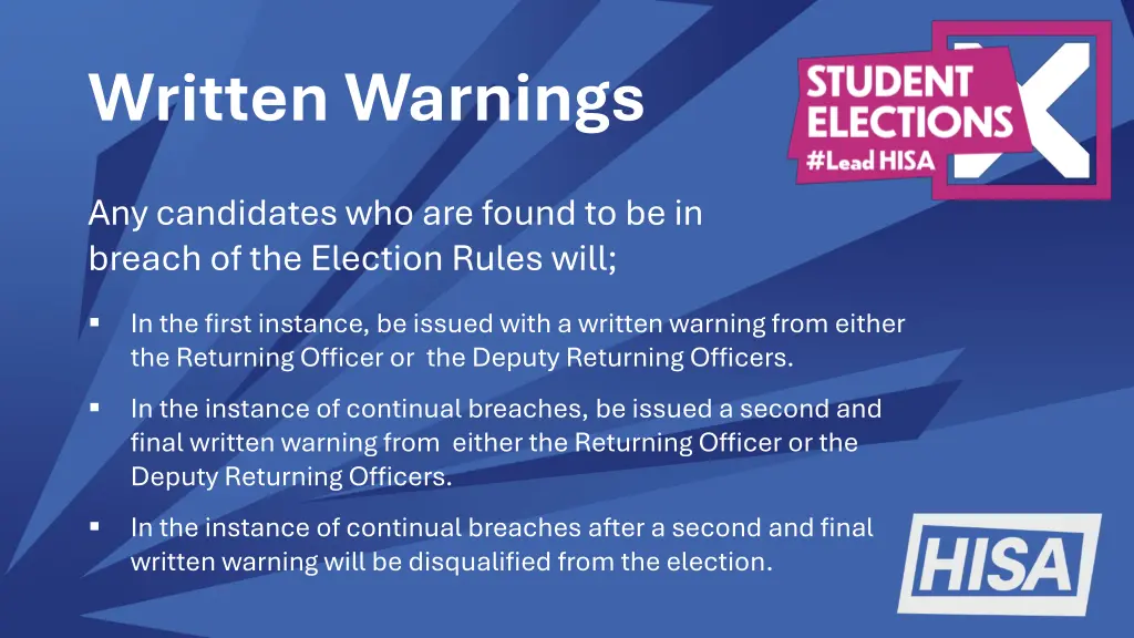 written warnings