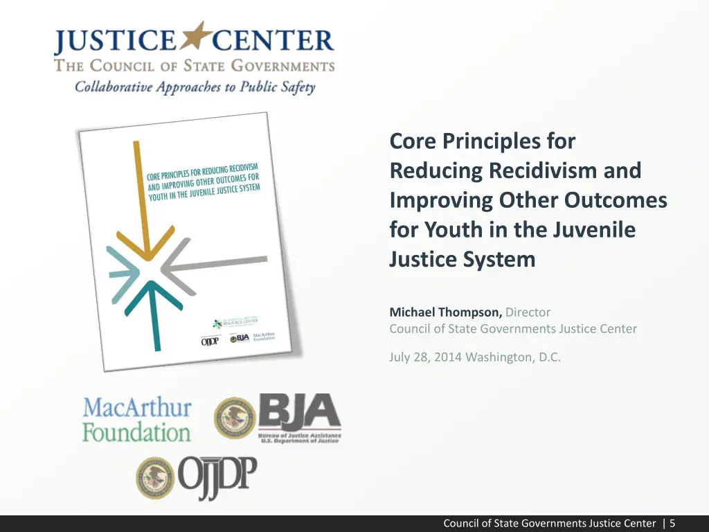 core principles for reducing recidivism