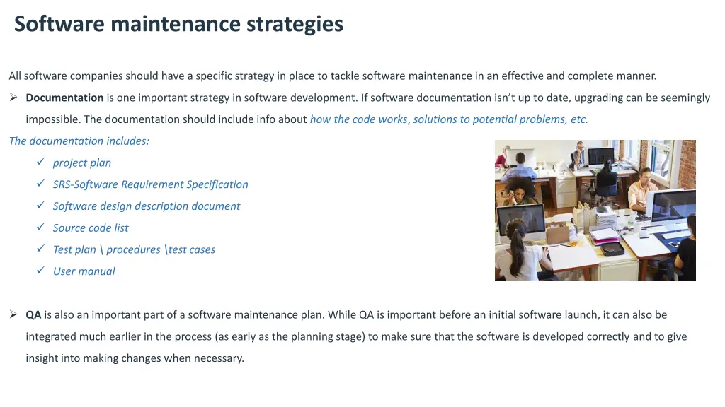 software maintenance strategies