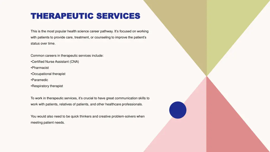 therapeutic services therapeutic services