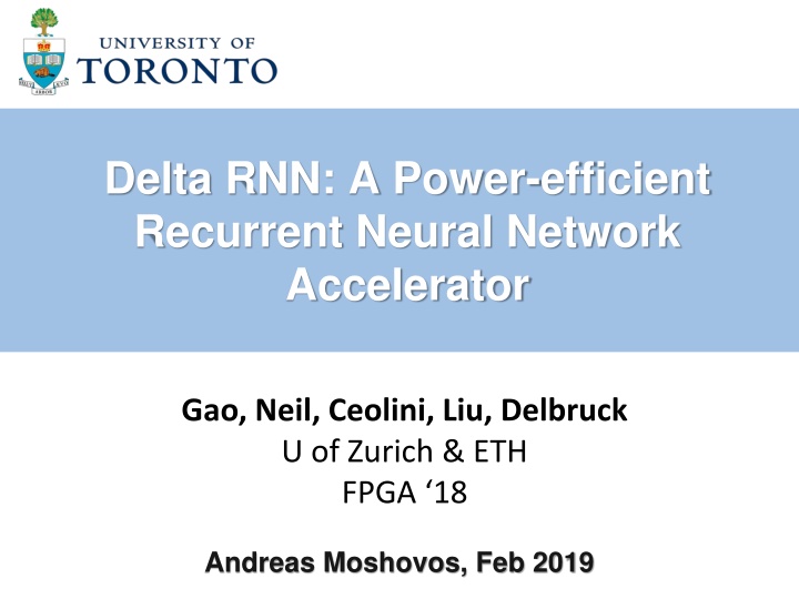 delta rnn a power efficient recurrent neural