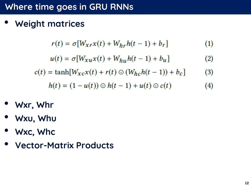 where time goes in gru rnns