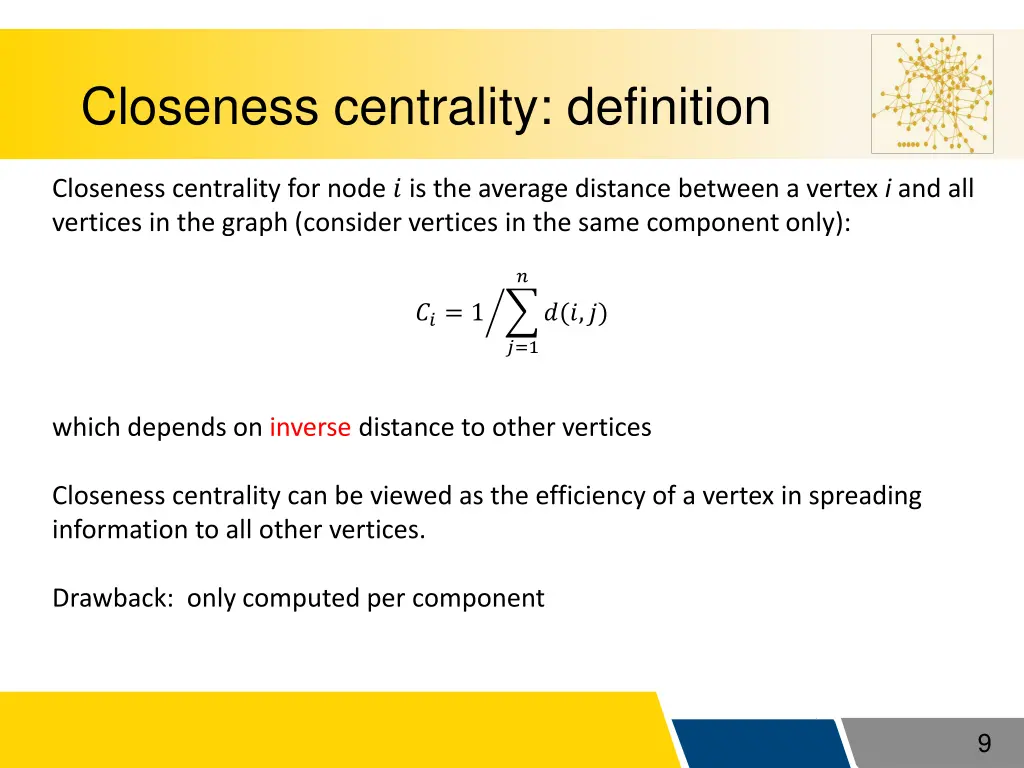 closeness centrality definition 1