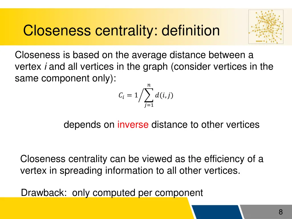 closeness centrality definition