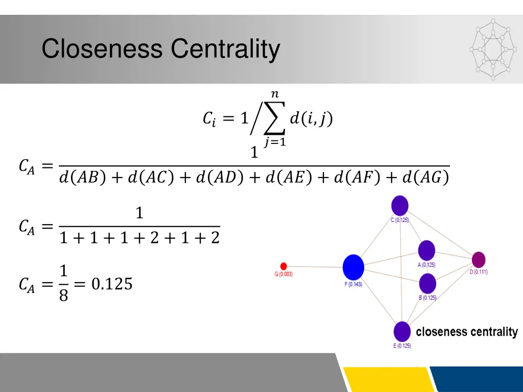 closeness centrality
