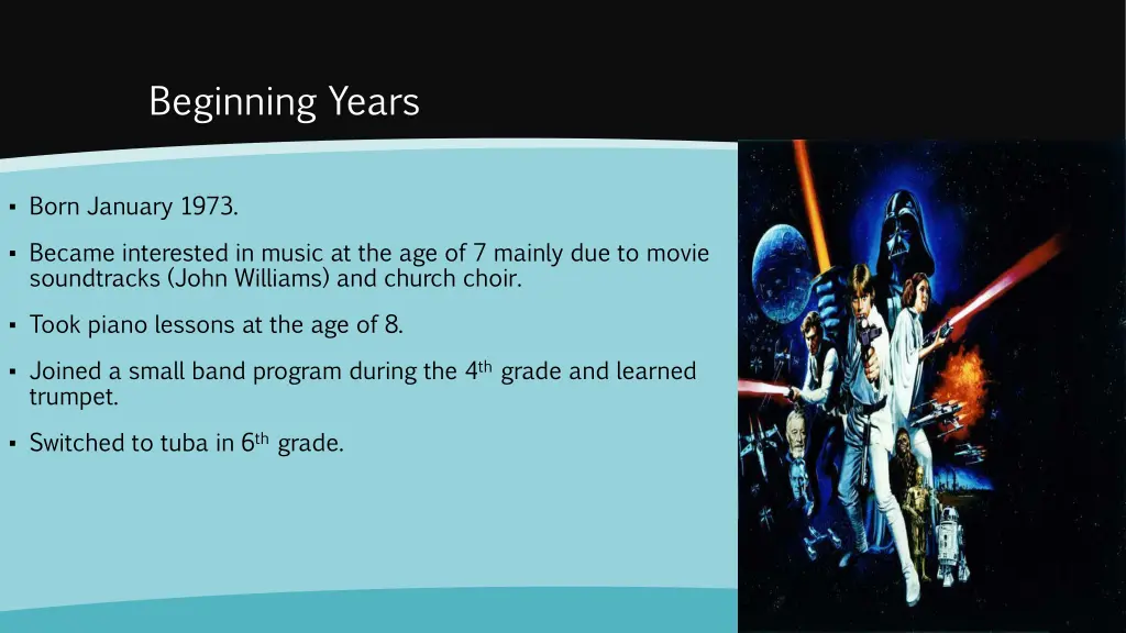beginning years