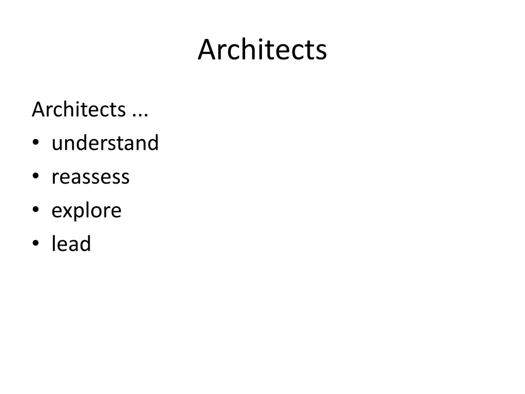 architects