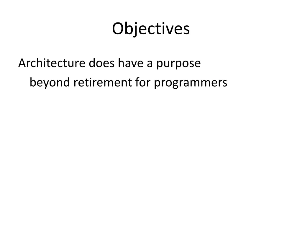 objectives 1