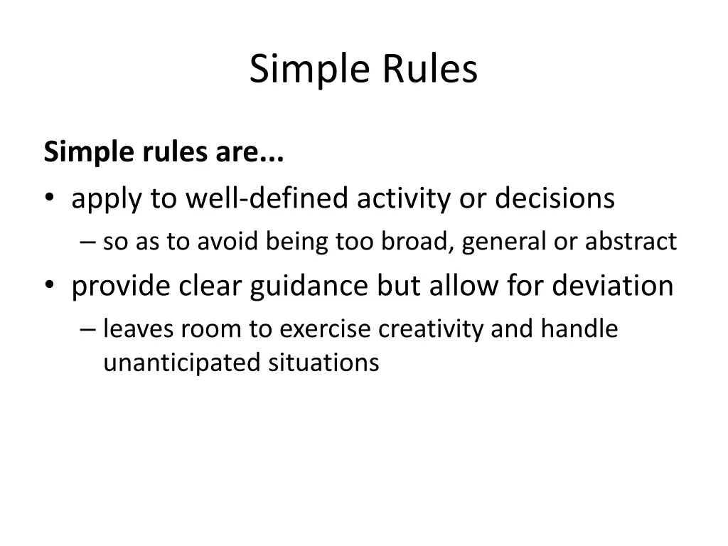 simple rules 2