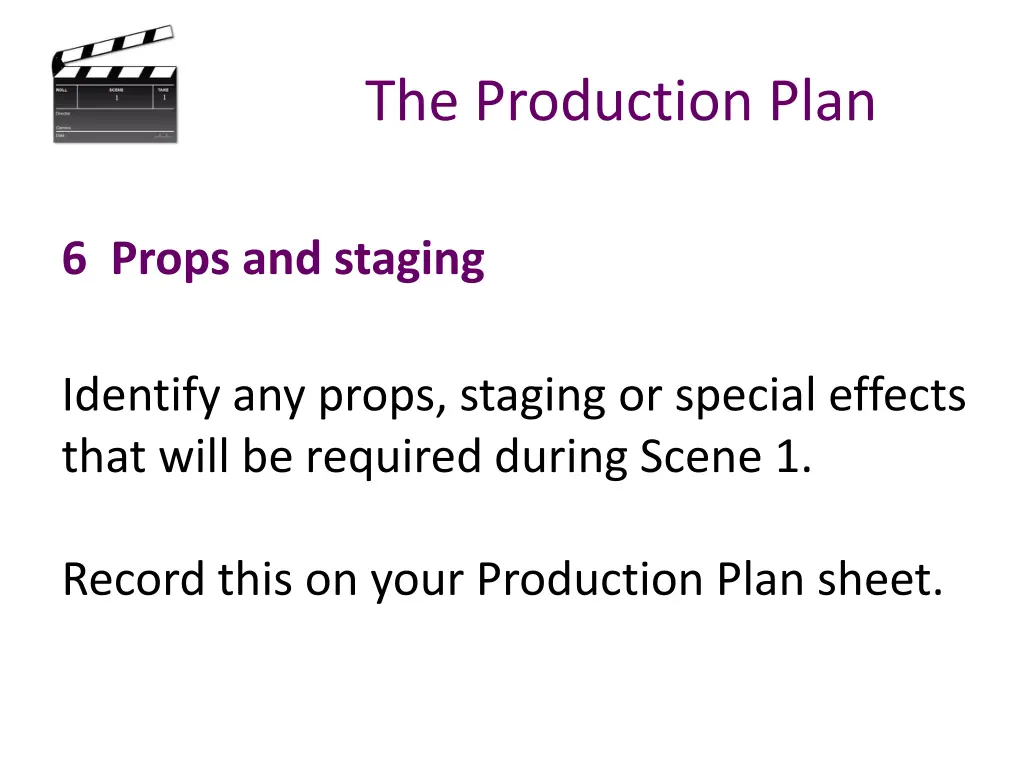 the production plan 11