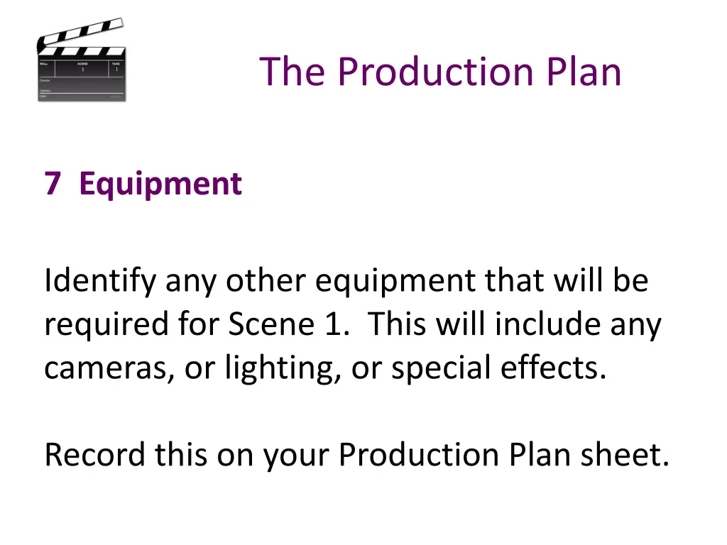 the production plan 12