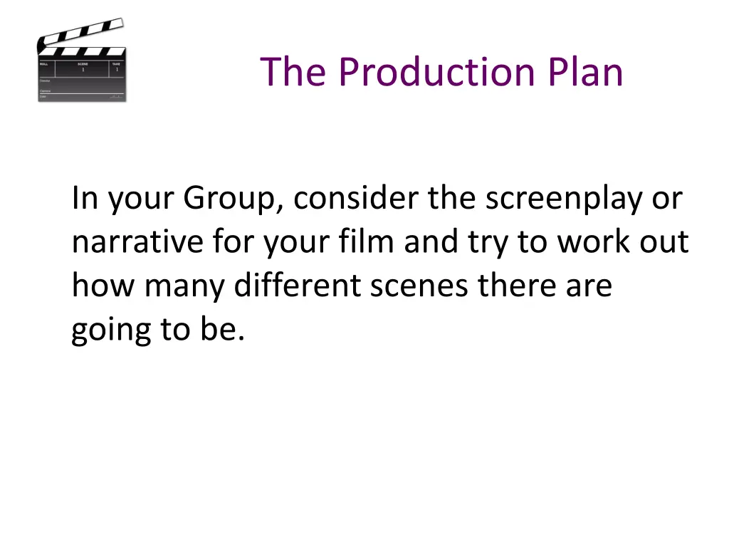 the production plan 2