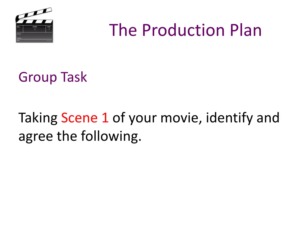 the production plan 5