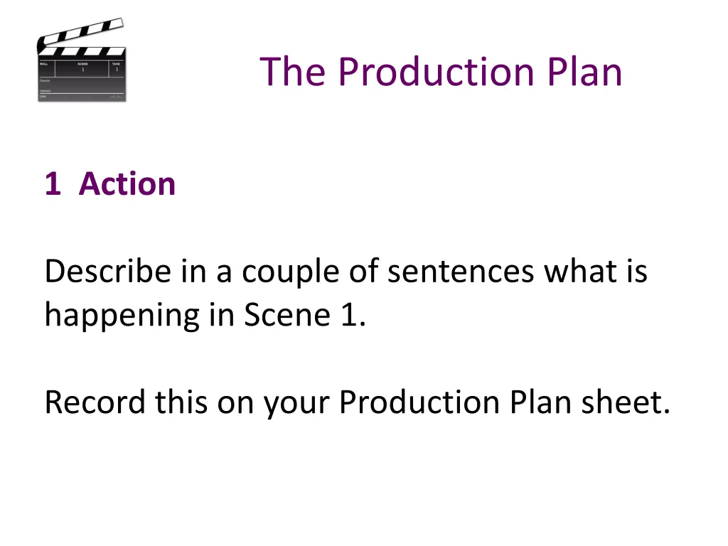 the production plan 6