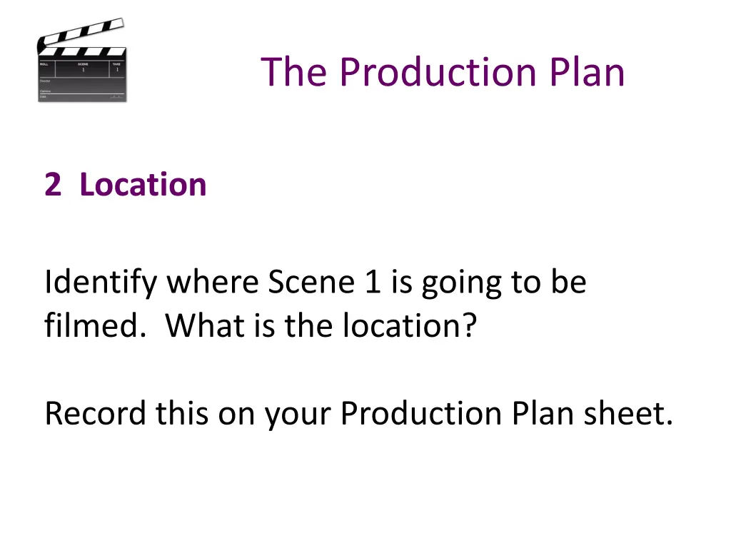 the production plan 7