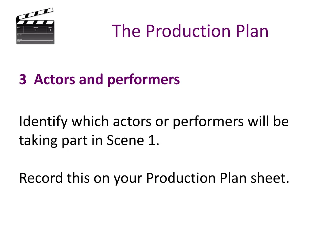the production plan 8